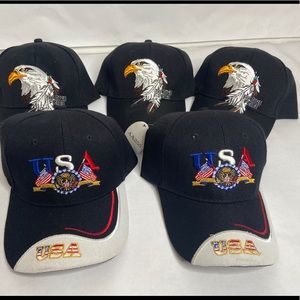 Lot of 5 native pride & U.S.A hats